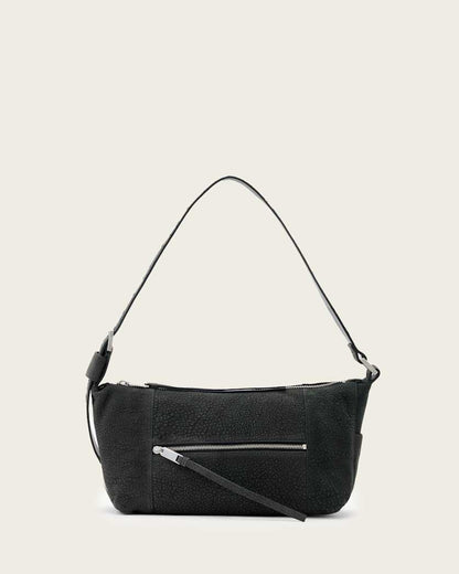 AllSaints Vega Leather Shoulder Bag Women's Meteorite Grey Women's