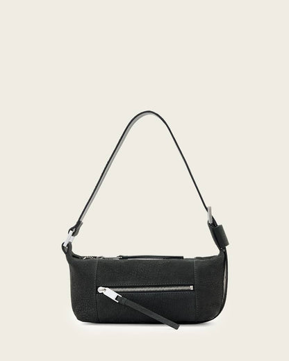 AllSaints Vega Leather Mini Shoulder Bag Women's Meteorite Grey Women's