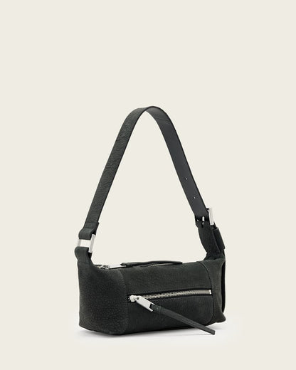 AllSaints Vega Leather Mini Shoulder Bag Women's Meteorite Grey Women's