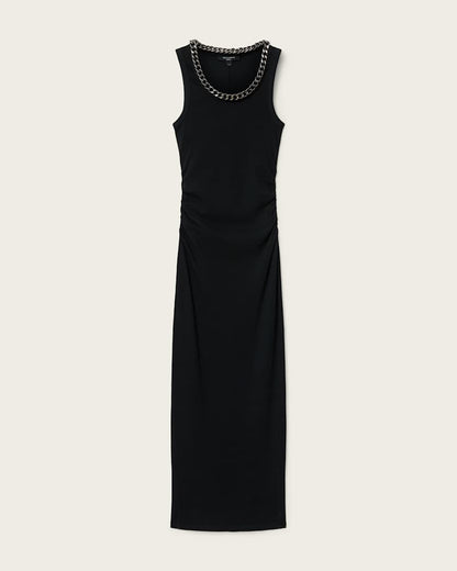 AllSaints Lucy Sleeveless Bodycon Maxi Dress Women's Mallow White Women's