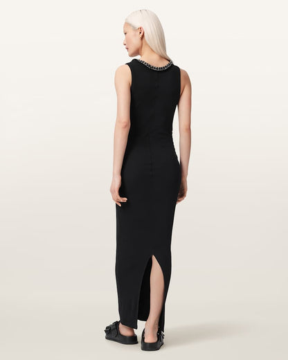 AllSaints Lucy Sleeveless Bodycon Maxi Dress Women's Mallow White Women's