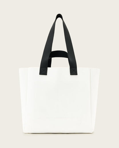 AllSaints Izzy Heart Large Knitted Tote Bag Women's White Women's