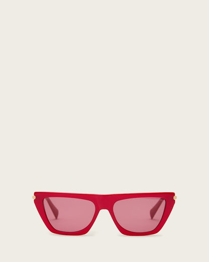 AllSaints Minka Flat Top Cat Eye Sunglasses Women's Lipstick Red Women's