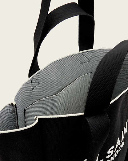 AllSaints Izzy Large Logo Knitted Tote Bag Women's Black Women's