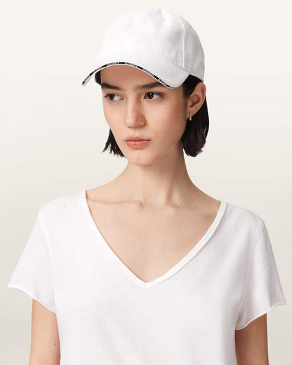 AllSaints Billie Cord Baseball Cap Women's Chalk White Women's