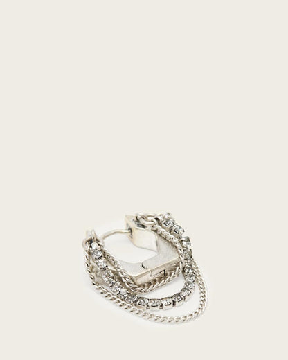 AllSaints Rubi Chain Earrings Women's Warm Silver Women's
