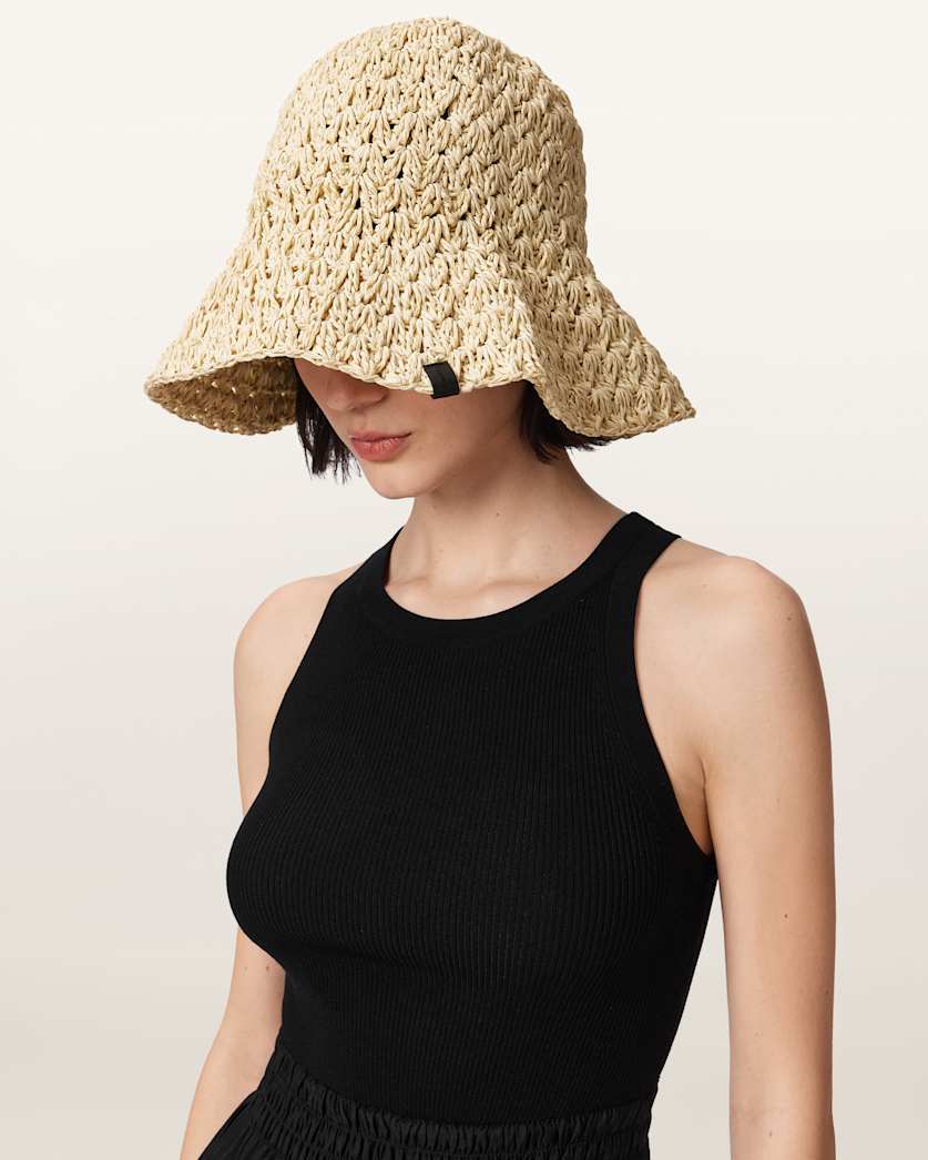 AllSaints Willow Straw Hat Women's Natural Women's