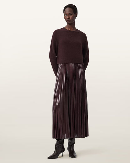 AllSaints Spark 2 In 1 Dress Women's Oxblood Red Women's
