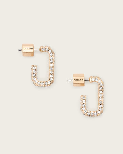 AllSaints Lori Pave Earrings Women's Warm Brass Women's