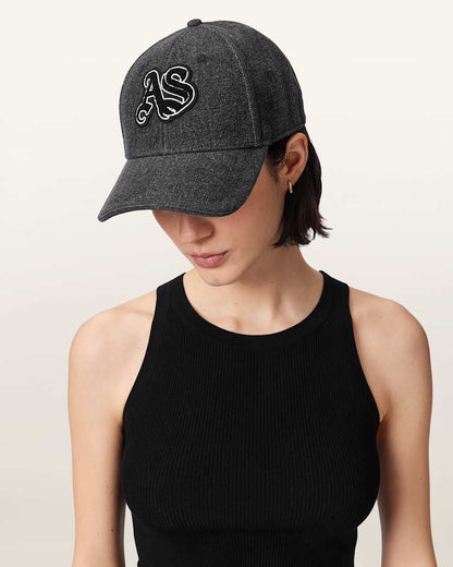 AllSaints Blair Denim Baseball Cap Women's Black Women's