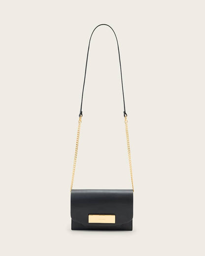 AllSaints Etta Leather Clutch Women's Black Women's