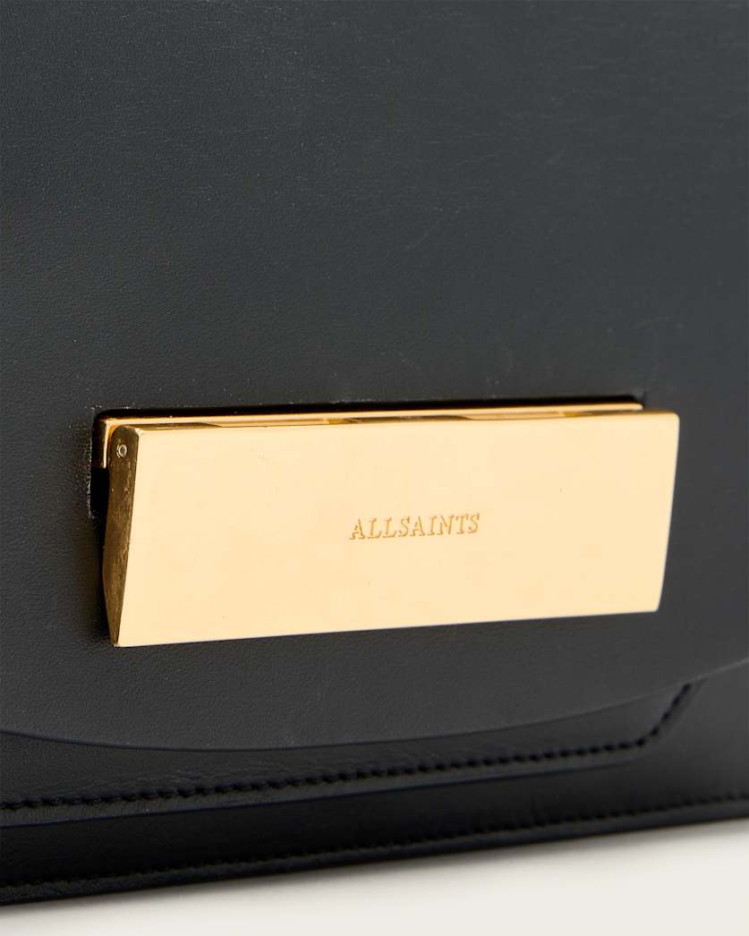 AllSaints Etta Leather Clutch Women's Black Women's