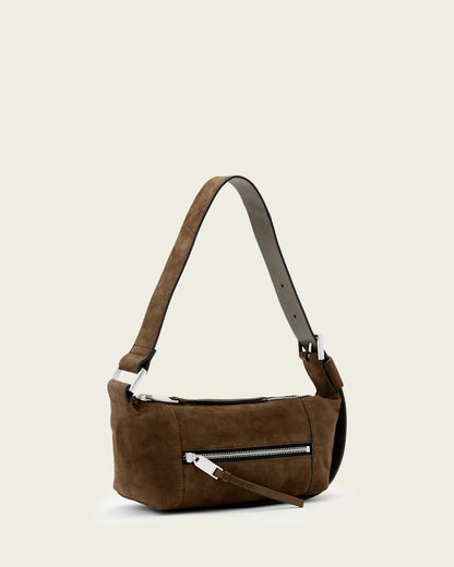 AllSaints Vega Suede Mini Bag Women's Fango Brown Women's
