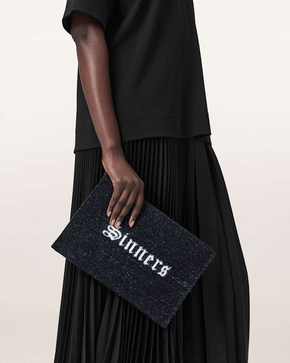 AllSaints Izzy Sinners Clutch Bag Women's Black Women's