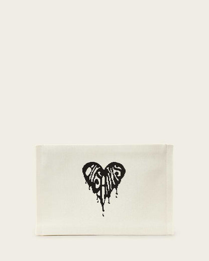 AllSaints Izzy Heart Clutch Women's White Women's
