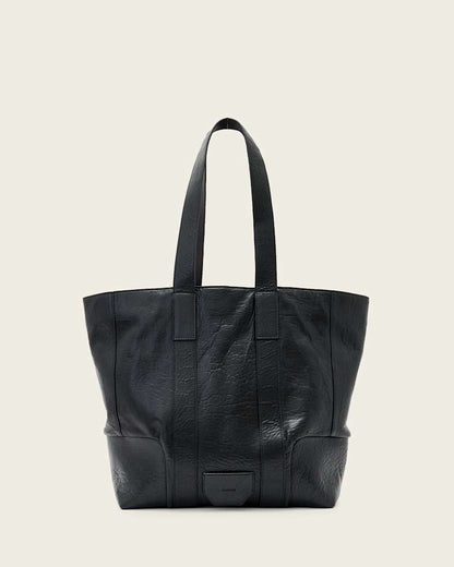 AllSaints Ares Grain Leather Open Tote Bag Women's Black Women's