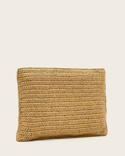 AllSaints Bettina Woven Clutch Bag Women's Biscuit Brown Women's