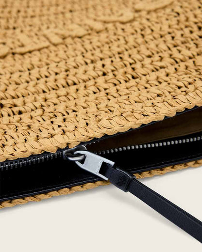AllSaints Bettina Woven Clutch Bag Women's Biscuit Brown Women's