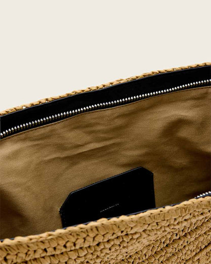 AllSaints Bettina Woven Clutch Bag Women's Biscuit Brown Women's