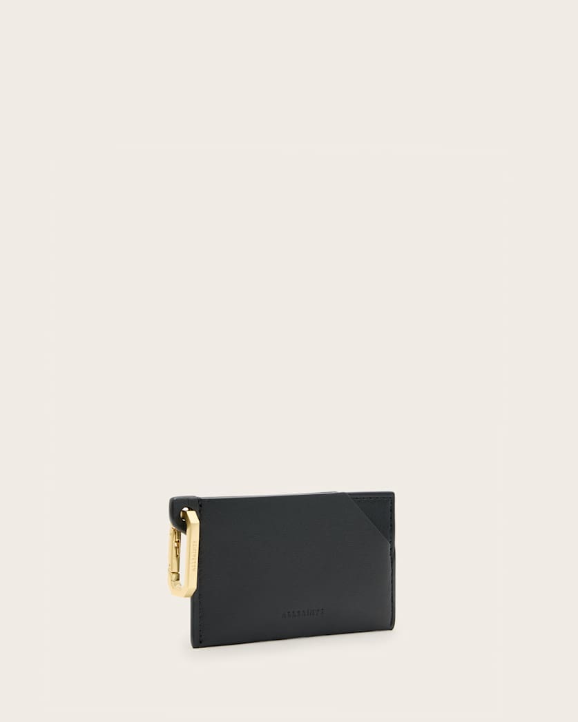 AllSaints Hex Leather Cardholder Women's Black Women's