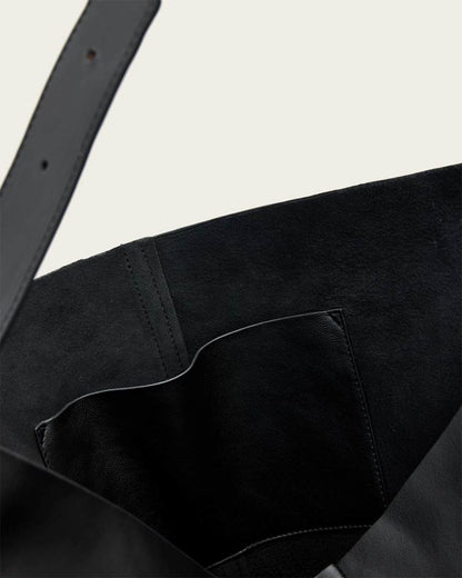 AllSaints Asha Leather Shoulder Bag Women's Black Women's