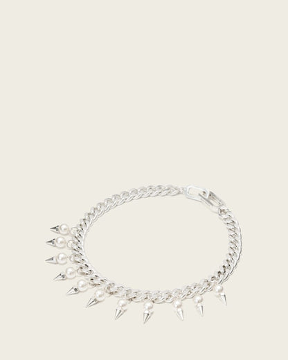 AllSaints Rue Chain Necklace Women's Warm Silver Women's