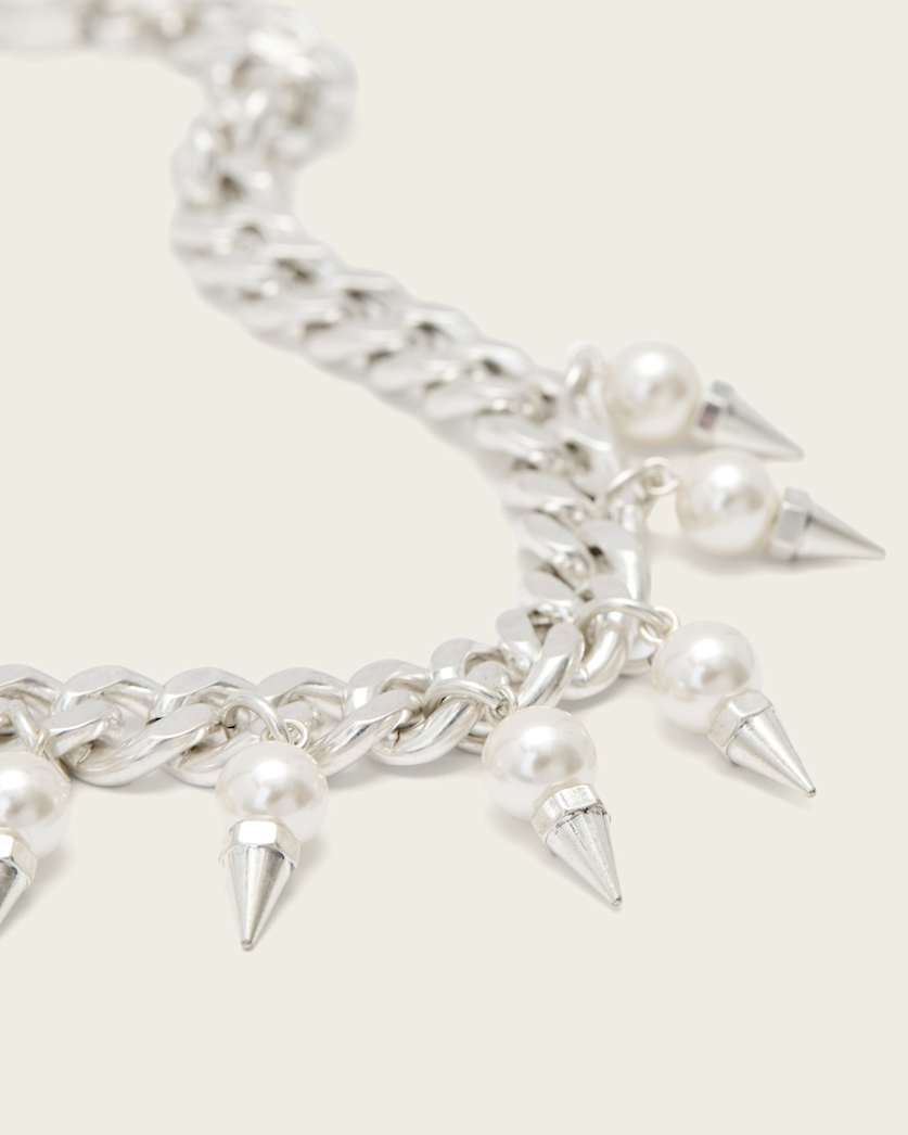 AllSaints Rue Chain Necklace Women's Warm Silver Women's
