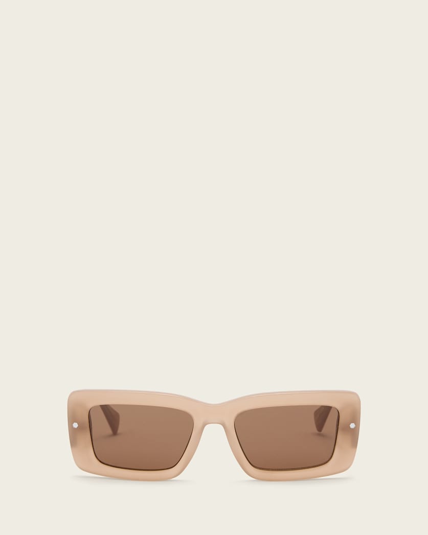 AllSaints Cordie Rectangular Shaped Sunglasses Women's Pebble Pink Women's