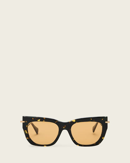AllSaints Tamsin Rectangular Shaped Sunglasses Women's Tort Brown Women's