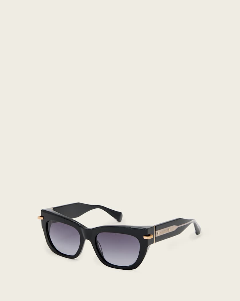AllSaints Tamsin Rectangular Shaped Sunglasses Women's Gloss Black Women's