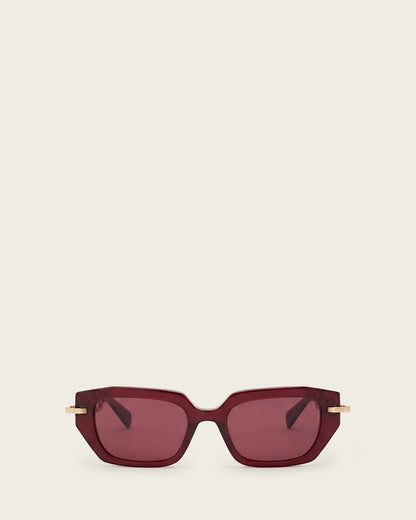 AllSaints Callisto Cat Eye Shaped Sunglasses Women's Crystal Burgundy Women's