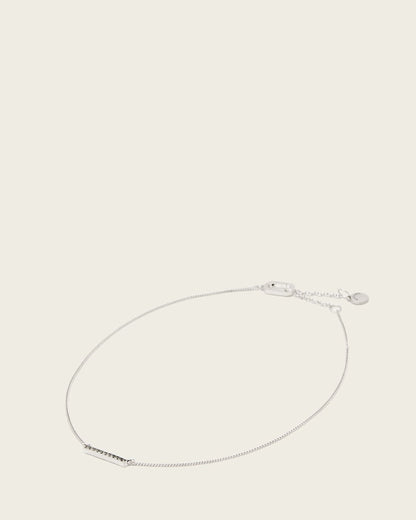 AllSaints Joyce Chain Necklace Women's Warm Silver/Black Women's