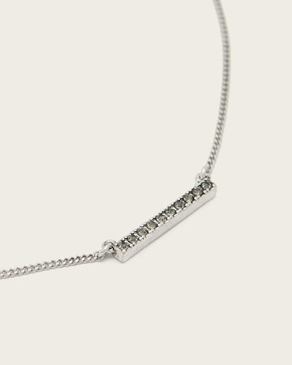 AllSaints Joyce Chain Necklace Women's Warm Silver/Black Women's
