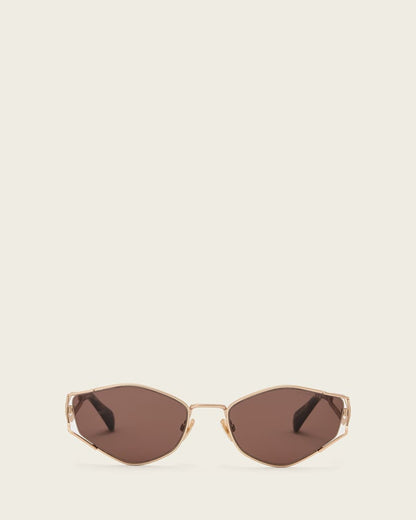 AllSaints Jaye Round Sunglasses Women's Gold Women's