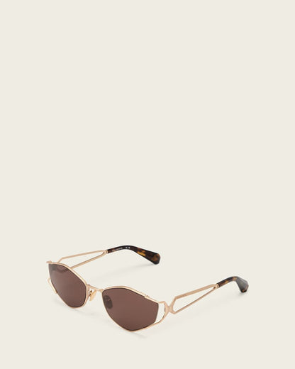 AllSaints Jaye Round Sunglasses Women's Gold Women's