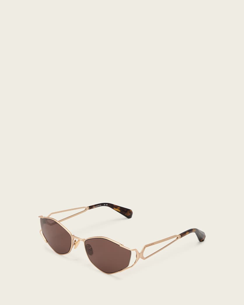 AllSaints Jaye Round Sunglasses Women's Gold Women's