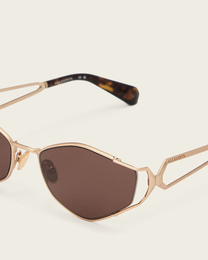 AllSaints Jaye Round Sunglasses Women's Gold Women's