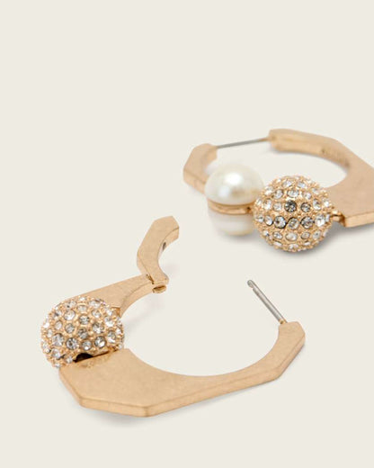 AllSaints Ellie Mix Hoop Earrings Women's Warm Brass Women's