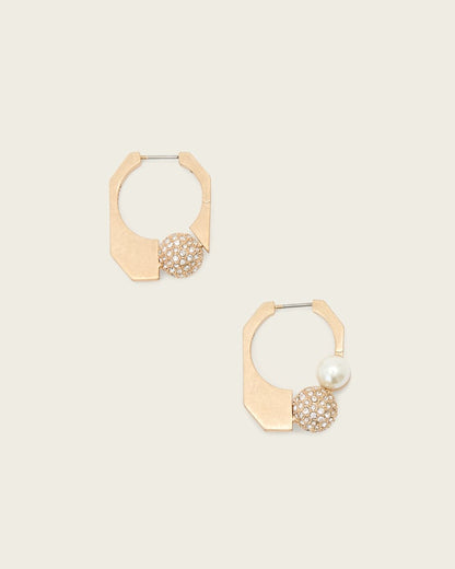 AllSaints Ellie Mix Hoop Earrings Women's Warm Brass Women's