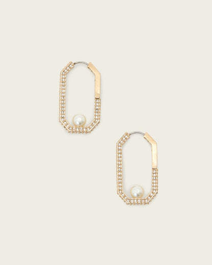 AllSaints Ellie Crystal Earrings Women's Warm Brass Women's
