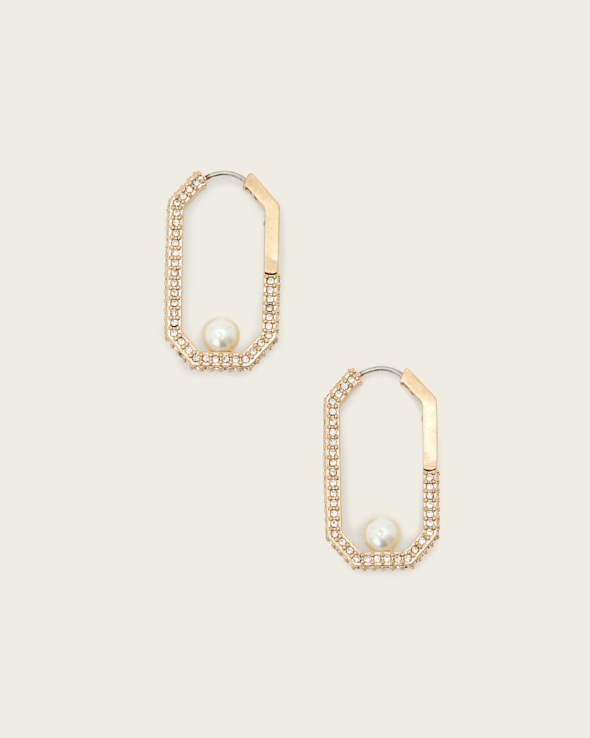 AllSaints Ellie Crystal Earrings Women's Warm Brass Women's