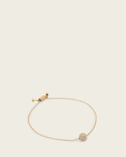 AllSaints Ellie Crystal Bracelet Women's Warm Brass Women's