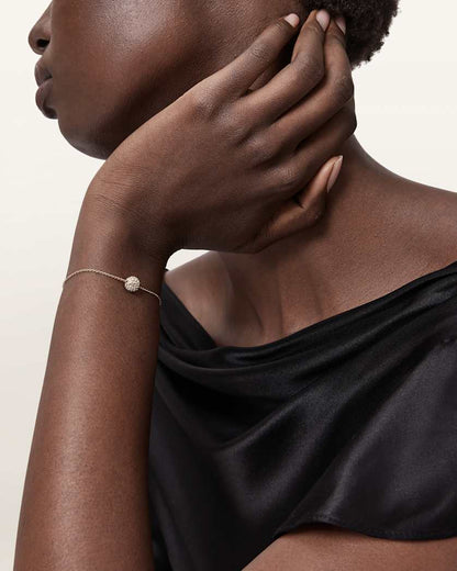 AllSaints Ellie Crystal Bracelet Women's Warm Brass Women's
