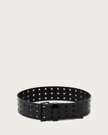 AllSaints Mia Leather Waist Belt Women's Black/Matte Black Women's