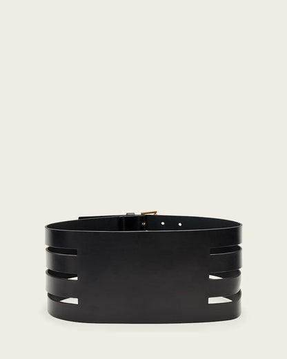 AllSaints Gwen Leather Corset Belt Women's Black Women's