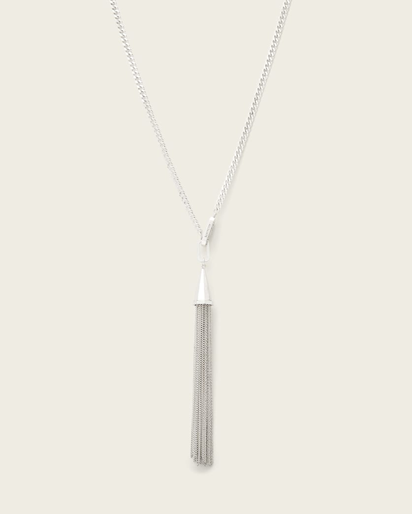 AllSaints Gina Chain Necklace Women's Warm Silver Women's