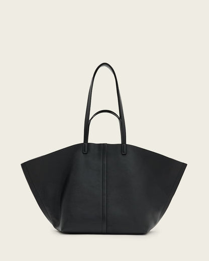 AllSaints Phoenix Spacious Leather Tote Bag Women's Black Women's