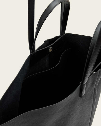AllSaints Phoenix Spacious Leather Tote Bag Women's Black Women's