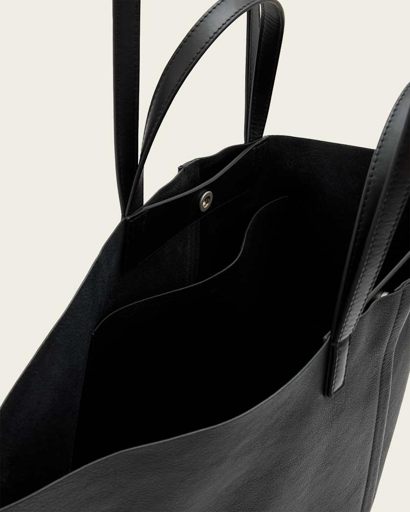 AllSaints Phoenix Spacious Leather Tote Bag Women's Black Women's