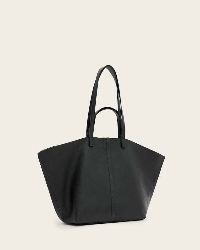 AllSaints Phoenix Spacious Leather Tote Bag Women's Black Women's